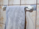Suport Prosop Baie/Bucatarie, Fixare Fara Gaurire, Autoadeziv, Inox 40cm, Montaj Ușor, Capacitate 5kg