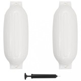 VidaXL Bară de protecție barcă, 2 buc., alb, 69x21,5 cm, PVC