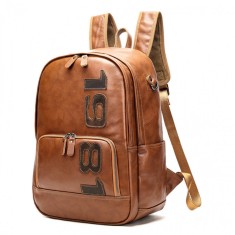 Rucsac laptop 15&rsquo;, BUSY LDY&amp;GTM&reg; Origins, barbati, piele naturala, capacitate mare documente, maro