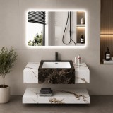 Set Mobilier VANTA pentru Baie, 80cm, 3 Piese, Alb