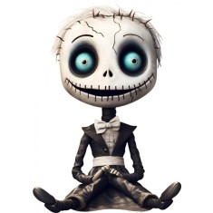 Sticker decorativ, Halloween, Waterproof, Alb, 85 cm, 1306STK-2