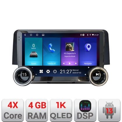 Navigatie Honda Civic 2016-2020 Kit-669 Edotec 4+64 10.5 inch Incell 1K android Wifi 5Ghz gps internet CarStore Technology