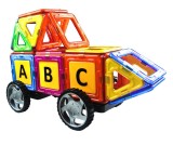 Set de constructie magnetic Magplayer, 66 piese, joc educativ 2D si 3D