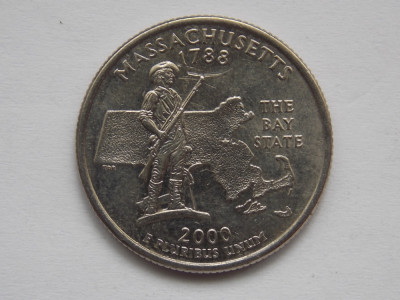 QUARTER DOLLAR 2000 USA-MASSACHUSETTS foto