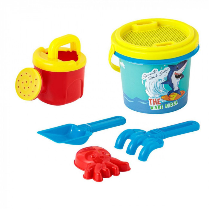 Kit joaca plaja cu galetusa strecuratoare, stropitoare, strecuratoare si forme nisip, VD Very Dream&reg;