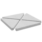 Cumpara ieftin Placi de greutate umbrela, 4 buc., gri, 14 kg, granit, triunghi