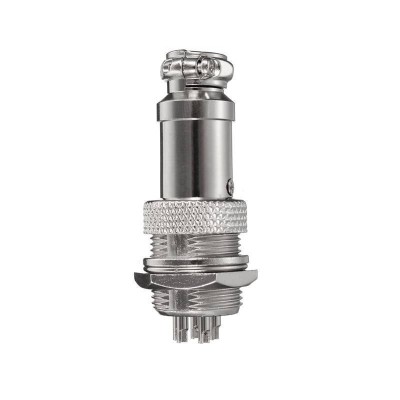 Conector tip aviator cu 6 pini mama-tata elSales ELS-CA6P, metalic foto