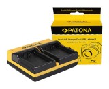 Patona Dual incarcator pentru Leica Panasonic DMW-BLC12PP V-Lux 4 Panasonic DMW-BLC12PP inkl. Micro-USB K