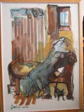 Cumpara ieftin Lucrare pe panza, Silvia Onisa &ndash; Baia Mare (n. 1947 &ndash; d. 2011), Portrete, Acrilic, Altul