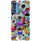 Husa compatibila cu Motorola Edge 20 Lite model graffiti, Silicon, TPU, Viceversa, Transparent, Carcasa