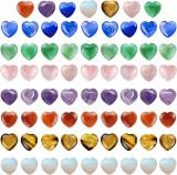 7 bucăți 0,8 inch cristal vindecător ametist natural inimă dragoste sculptat pal