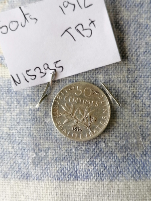 Franta 50 centimes 1912 argint