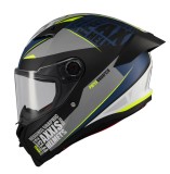 Casca integrala Axxis Fenix Essence C2 gri/albastru mat &ndash; tip viziera: MT-V-31B &ndash; DKS429 S (55/56cm)