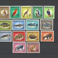 GUYANA 1968 FAUNA PASARI PESTI SI ANIMALE SALBATICE MNH