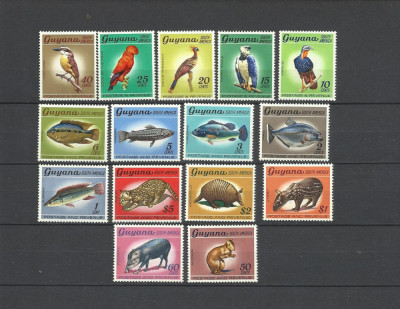 GUYANA 1968 FAUNA PASARI PESTI SI ANIMALE SALBATICE MNH foto