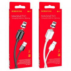 Cablu de Incarcare , Cap magnetic detasabil, BOROFONE BX57, USB la Apple Lightning, 1m 2A , Alb Blister