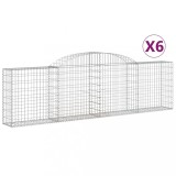 Cumpara ieftin Cosuri gabion arcuite 6 buc., 300x30x80/100 cm, fier galvanizat