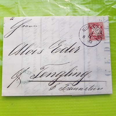 E869A-I-Scrisoare firma veche BAYERN 1878. PRET PE BUCATA. foto