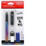 Stilou cu radiera penita ascunsa You&amp;amp;amp;Me DACO ST301N, negru