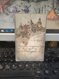 Salutări din Sinaia, Castelul Peleș, circa 1895, litografie, 205