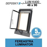 DEPOSKY LUM K400 48x90 - Fereastra luminator pentru pod cu rama inclusa