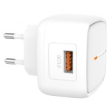 Incarcator Retea USB XO Design L59, 1 X USB, Quick Charge, 18W, Alb