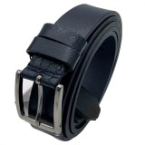 Curea Barbati Piele Naturala Albastra, Model Subtire 3.2cm - Elegantă, Premium