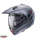 Cumpara ieftin Casca modulabila pentru scuter - motocicleta (flip-up)/adventure Caberg model Tourmax X SV gun metal (titanium) mat Pinlock ready &ndash; lentila Pinlock in