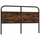 vidaXL Tăblie de pat de schimb stejar afumat 150 cm oțel și lemn prelucrat 4100243