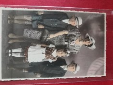 Fotografie veche ,tip carte postala ,celebre ateliere fotografice Regatul Romaniei , de colectie.Refugiati polonezi in ROMANIA ,anii 1939