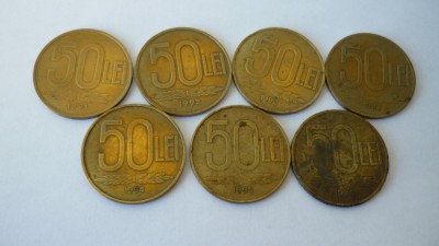 50 LEI 1991, 1992 (2 VAR), 1993, 1994, 1995, 1996 LOT (F18)*** foto