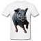 Tricou &quot; Porc mistret, in actiune &quot;