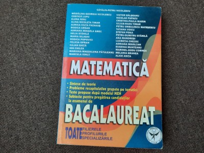 ANALIZA MATEMATICA - CATALIN PETRU NICOLESCU (PROBLEME PREGATITOARE PENTRU foto