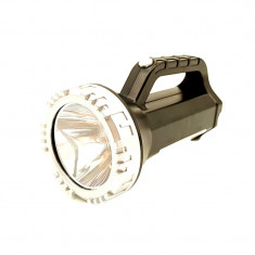 Lanterna LED, 5 W, 2 moduri de iluminare, 220 V, port USB, Negru/Alb