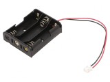 Suport Baterii 3xAA cu Cabluri 150mm și Terminale