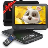 Cumpara ieftin DVD Player Portabil, 10.5&quot; HD, 270&deg; Rotativ, Telecomanda, Memorie, CD, USB, Card SD, AV, Jack 3.5mm, Incarcator Auto, Husa, Negru