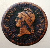 1.929 FRANTA 1 UN CENTIME 1848 A, Europa, Bronz