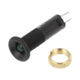 Lampă de control LED verde 24VDC &Oslash;8mm IP40 plastic