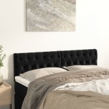 VidaXL Tăblii de pat, 2 buc, negru, 72x7x78/88 cm, catifea 346350