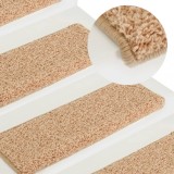 Cumpara ieftin Set 15x Covorase pentru Trepte Scari Autoadezive, Culoare Auriu, Dimensiuni 65x21x4 cm