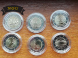 Estonia 2 EURO Comemorativă 6 Diferite Monezi UNC, Europa