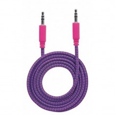 Cablu audio Manhattan MHT394123 Jack 3.5 mm Male - Jack 3.5 mm Male 1.8m Violet / Roz foto
