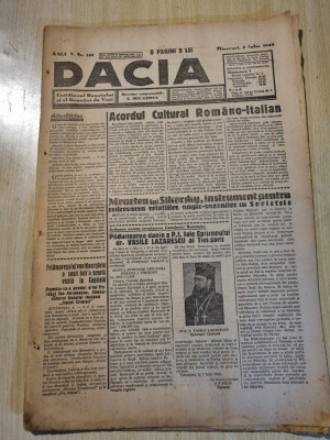 Dacia 7 iulie 1943-art. cronica lugojului,severin,stiri al 2-lea razboi mondial foto