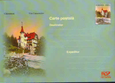 Intreg postal CP necirculat 2002 - Calimanesti - Vila Cantacuzino foto