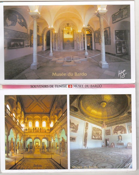 bnk cp Tunisia - Muzeul Bardo - pliant cu 10 carti postale necirculate