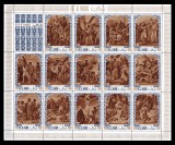 Cumpara ieftin ✅Ras Al Khaima 1970 &quot; Patimile lui Isus- Pasti &quot;, serie bloc dantelat 14v. ,Mi. 498/511A , cota Michel 25&euro; , MNH