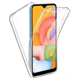 Husa 360 compatibila cu Samsung Galaxy A52 4G/A52 5G (Fata TPU si Spate PC), Transparent, Oem