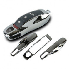 Carcasa Cheie Porsche Set 3 Buc Chrome Black