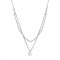 Colier dublu din argint cu diamant moissanite de 0.5CT, Stella