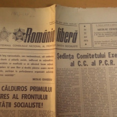 Ziarul România Liberă, Anul 32, Nr.9199, 23 mai 1974 - Ceaușescu, Teatru, Sport